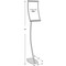 Azar Displays 11"W x 17"H Curved Metal Frame Floor Stand. Overall Height: 59" 300888 - alternate 2
